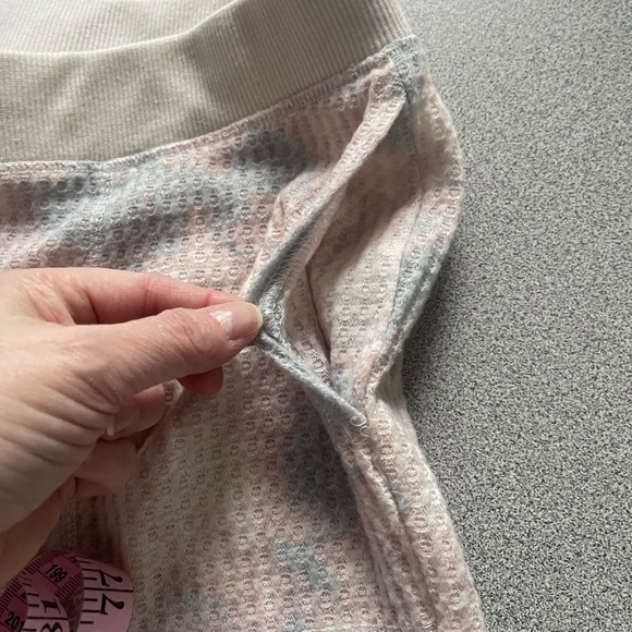 Danskin Marble Print Waffle 2pc Pj Set Size Large - Picture 3 of 15